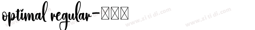 optimal regular字体转换